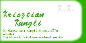 krisztian kungli business card